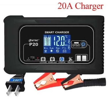 Зарядное устройство LiFePO4 для аккумулятора HTRC 12V-24V 20A Lifepo4 AGM Lead-Acid Lithium