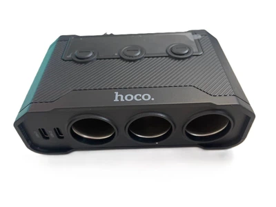 Авторазветвитель 3 гнезда 2Usb+2Type c + LCD Hoco Z64