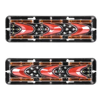 Ліхтар світлодіодний задній LED 12V 30×9 см (стоп, габарит, поворотник, задній хід) комплект 2 шт