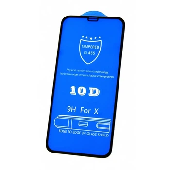 Премиум защитное стекло 10D для Apple iPhone 12 / 12 Pro (Black, 9H)