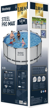 Каркасний басейн Bestway Steel Pro Max + 5-в-1 + аксесуари 396 x 122 см 13 FT (6941607327746)