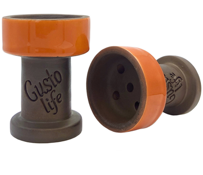 Глиняная чаша для кальяна Gusto Bowls Rook Glaze Orange