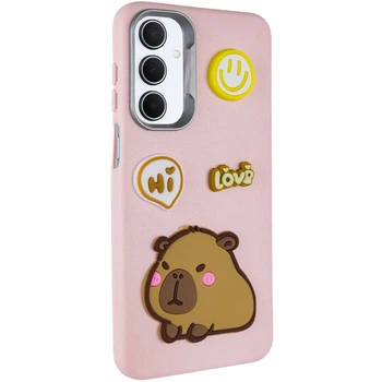 Чехол Накладка CaseIT Leather Toys для Samsung Galaxy A16 4G/5G Capybara / Pink