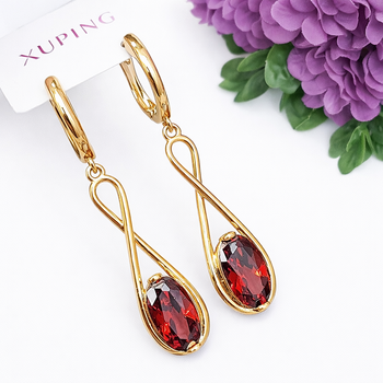 Сережки Xuping Jewelry довжина 4.8см ширина 1см медичне золото позолота 18К с1577