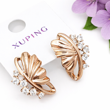 Серьги Xuping Jewelry длина 2.2см ширина 1.3см медицинское золото позолота 18К с1599
