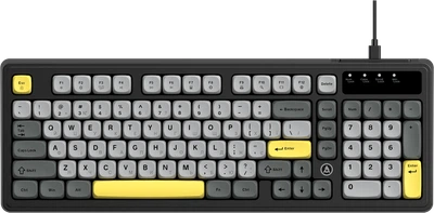 Дротова клавіатура Ajazz AF98 Black Gray Yellow (AF98-BGY)