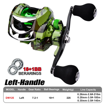 Катушка левосторонняя Multicam 7.2 : 1 DW 125 L 2000 max 10 кг left sided