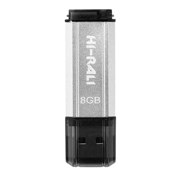 Флешка ЮСБ Hi-Rali Stark 8Gb, USB Flash Drive 2.0 8Гб Black