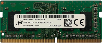 Оперативная память Micron 4GB SODIMM DDR4 3200MHz (MTA4ATF51264HZ-3G2R1)