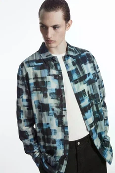 Сорочка чоловіча COS brushtroke-print shirt 1208318001 S Різнобарвний