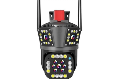Wi-Fi видеокамера с тремя объективами SD/карта YOSO YO-IPC49D6MP50 PTZ 2.8mm V380