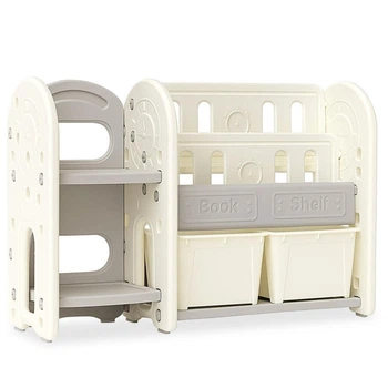 Детский стеллаж для хранения Kubik Mealux KD-E053 White 114х35х76 см