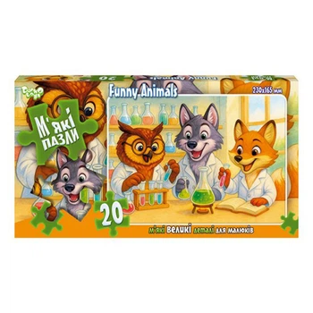 Дитячі м'які пазли "Funny Animals" Danko Toys S20-10-16, 20 елементів