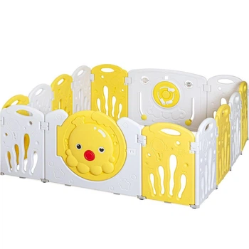 Детский манеж Kraken Mealux KD-C121 Yellow модульна конструкция, желтый