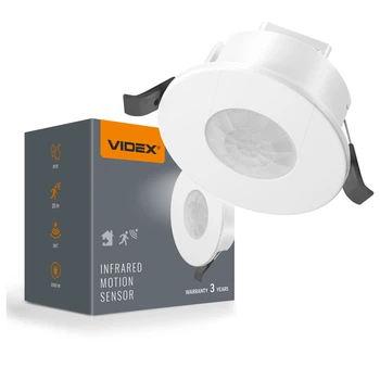 Датчик движения и освещенности VIDEX VL-SPR41W 220V 1200W инфракрасный белый