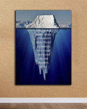 Мотиваційна картина для офісу та кабінету «Success Iceberg» - 30х40 см