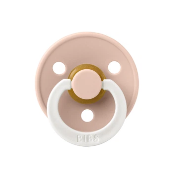 Соска пустышка BIBS Colour Latex круглая 18+ мес Blush Night (светится ночью)