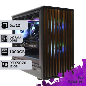 Игровой компьютер GamePC TOP #562 Ryzen 5 9500F/32 GB/SSD 1TB/GeForce RTX 5070 12GB сборка для киберспорта современных игр стрима