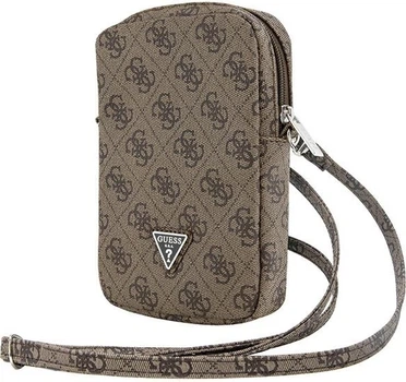 Torebka Guess 4G Triangle Metal Logo Wallet Zipper Pouch Brown (GUWBZP4GFTSW)