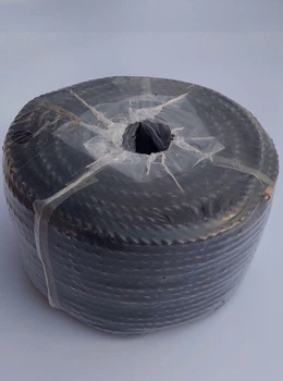Хлопковый канат ф8-100 метров.Кити-Точка.JuteRD Чёрный