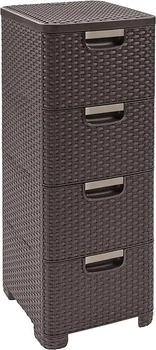 Стелаж Curver Style з 4 шухлядами 4 x 14 л 209906 Коричневий (3253926605003)