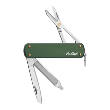 Мультитул NexTool Mini Pocket Knife компактный 10 функций Зеленый