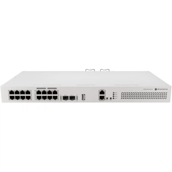 Коммутатор MikroTik CRS418-8P-8G-2S+RM управляемый 20 портовый с PoE и SFP+ RouterOS L5
