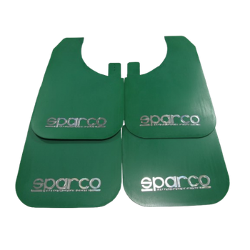 Брызговики SPARCO 430 х 265 мм, универсальные, зеленые, к-кт 4шт, мягкий капрон (60897)