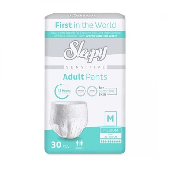 Подгузники-трусики для взрослых Sleepy Sensitive Adult pants М (80-120 см) 30 шт.