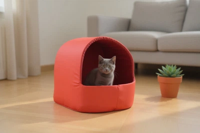 Будка для котів та собак Економ червона