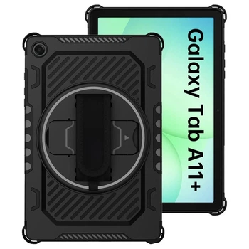 Противоударный чехол Carbon Capsule с подставкой 360° для Samsung Galaxy Tab A11 Plus 11" / Tab A9 Plus 11" (SM-X236, SM-X230, SM-X216, SM-X210)