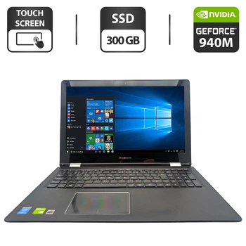 Ноутбук-трансформер Lenovo Yoga 500-15IBD / 15.6'' (1920x1080) TN Touch / Intel Core i5-5200U (2 (4) ядра по 2.2 - 2.7 GHz) / 8 GB DDR3 / 300 GB SSD / nVidia GeForce 940M, 2 GB GDDR3, 64-bit / WebCam б/у
