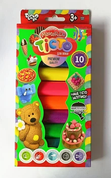 Набор детское тесто для лепки 10 шт