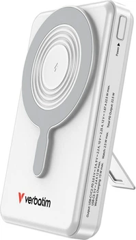 Powerbank Verbatim Charge 'n' Go Two Cable Power Bank with Display 10000 mAh 22.5W Silver (023942322733)