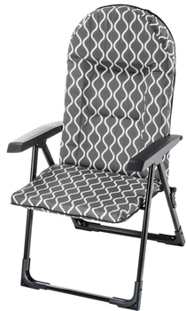 Садове крісло Kadax Soller K8592 116 x 70 см Сірі ромби (5903699479414)