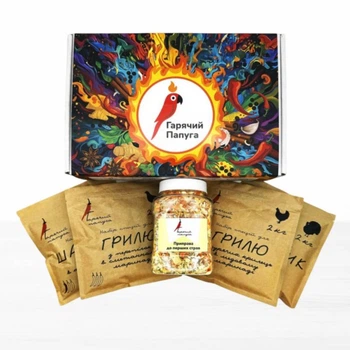 Подарунковий набір спецій Hot Parrot «Пташка на вогні» для курки, індички та перепілки