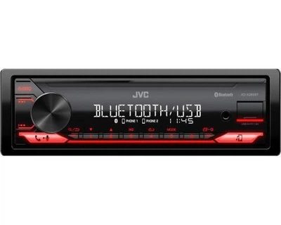 Автомагнітола JVC KD-X282BT USB, bloetooth, 1 Din, підсвічування Red