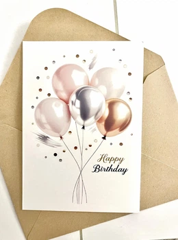Листівка з конвертом 9 х 13 см Happy birthday (bgs)