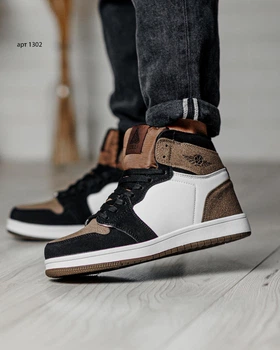 Зимові кросівки Stilli Jordan Fur 43 (27 см) White Brown Black (арт 1302)
