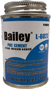 Клей для труб ПВХ Bailey L-6023 118 мл