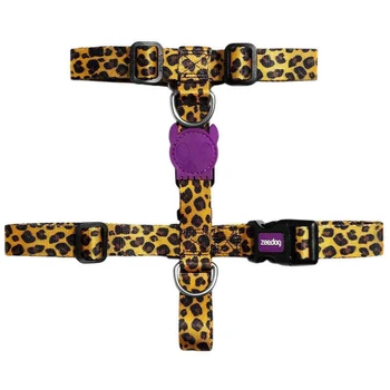 Zee.Dog H-Harness Honey - Шлейка с леопардовым принтом для собак L