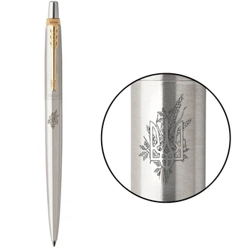 Ручка кулькова Parker JOTTER 17 UKRAINE SS GT BP Тризуб із пшеницею 16032_T066b