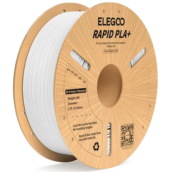 Філамент ELEGOO RAPID PLA+ White 1.75mm , екологічна паперова котушка, 1kg (50.203.0115)