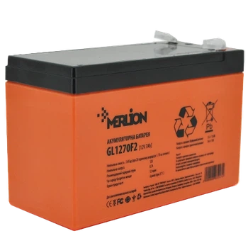 Свинцово-кислотная аккумуляторная батарея MERLION GL1270F2 7A•ч 12В