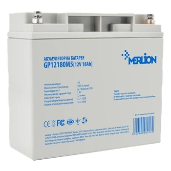 Аккумуляторна батарея MERLION AGM GP12180M5 12В 18 А•ч