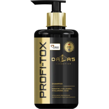 Шампунь Dalas Cosmetics Profi-Tox Shampoo С кератином, коллагеном и гиалуроновой кислотой 1000 г (4262396141477)