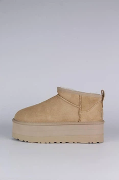 Уггі Ultra Mini Beige Platform натуральна замша хутро платформа 5см 41р бежевий