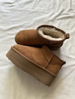 Уггі Ultra Mini High Platform Chestnut натуральна замша хутро платформа 5см 40р рудий