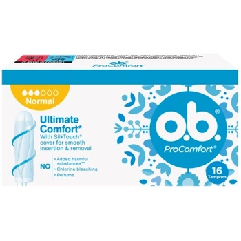 Тампоны o.b. ProComfort Normal 16 шт. (3574661329840/3574661900414)