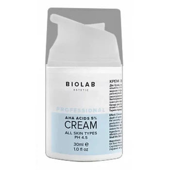 Крем з АНА кислотами 5% Biolab Estetic (30мл). Крем з кислотами AHA 5%